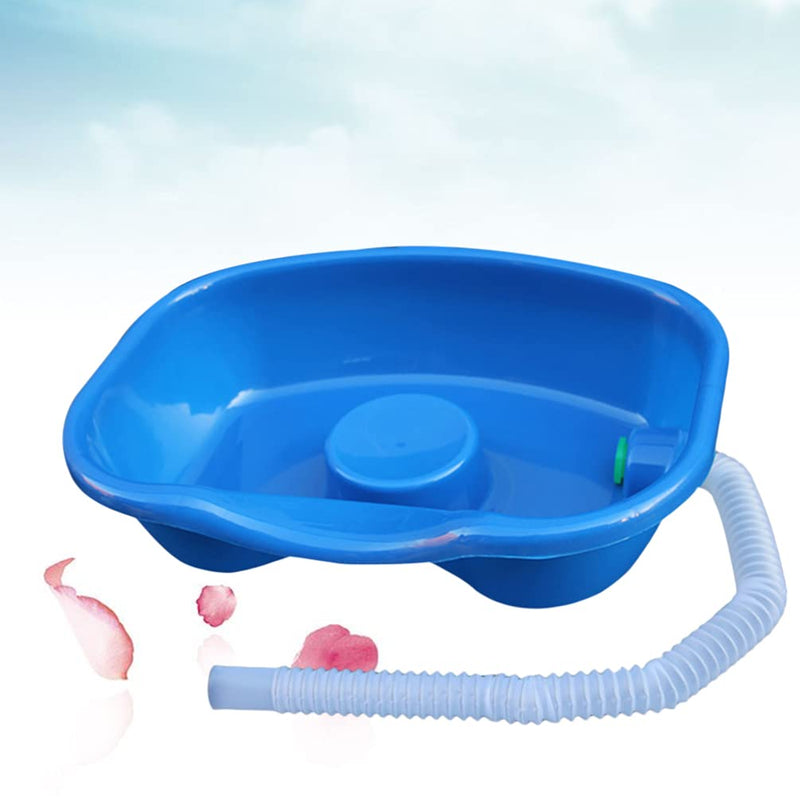 Hemoton Portable Shampoo Tub Sitting Hair Washing Tray Shampoo Bowl Hair Washing Tray Medical Bed Shampoo Basin for Elderly Pregnant Injured Bedridden Handicapped Disabled - NewNest Australia