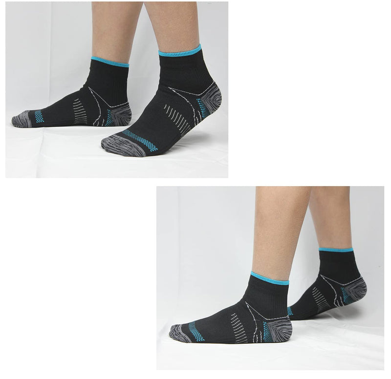 7 Pairs Compression Socks for Women & Men Plantar Fasciitis Relief Foot Pain, Arch Support- Upgraded Sport Compression socks Best for Athletic Running Medical Pregnant S-M Black - NewNest Australia