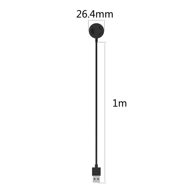 RuenTech Charger Compatible with Fossil Gen 6 / Gen 5 / Gen 4 / Sport Smartwatch Rapid Charger Magnetic (Black&Black) Black&Black - NewNest Australia