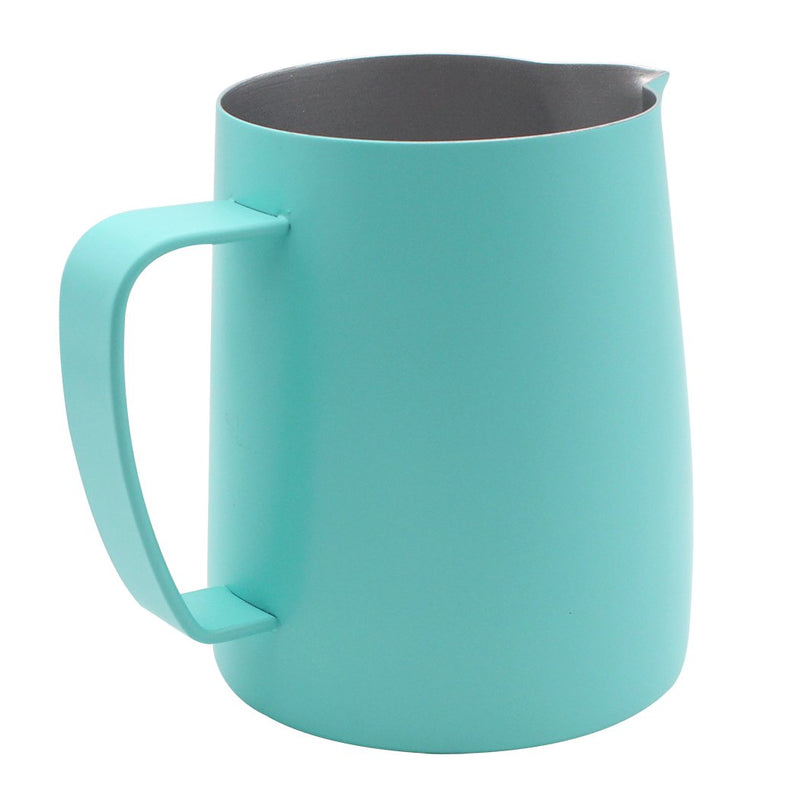NewNest Australia - Dianoo Stainless Steel Frothing Pitcher Jug Steaming Pitcher Suitable For Coffee, Latte And Frothing Milk 350ml Blue 350 ML 