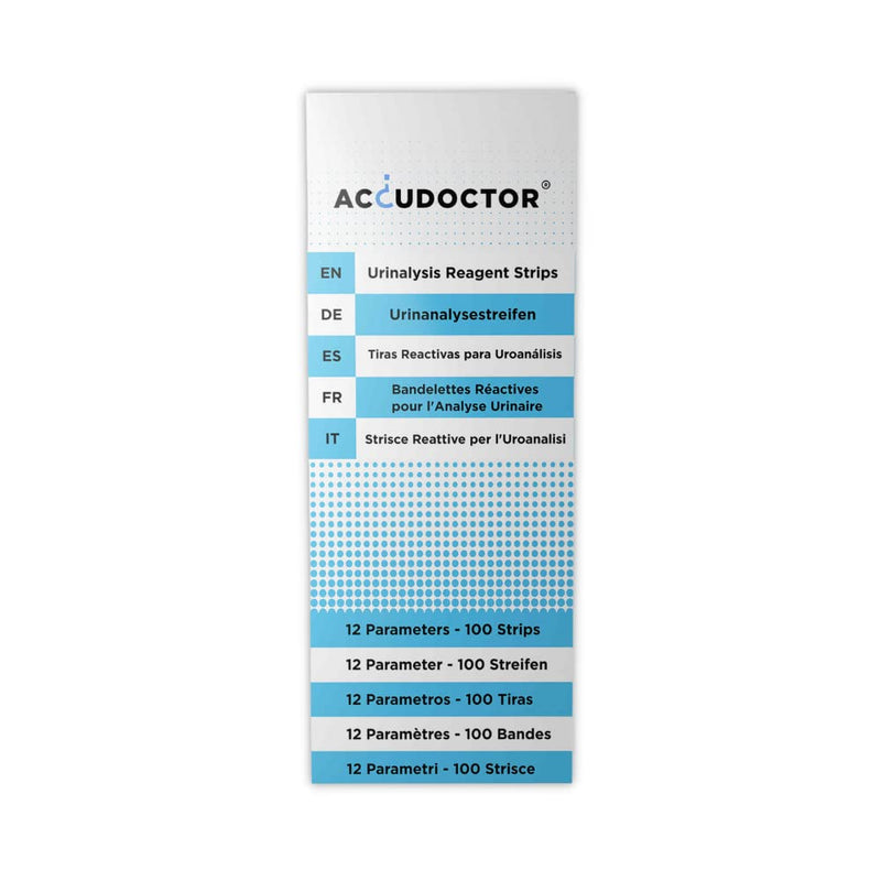 100 X Accudoctor Urine Test Strips 12 Indicators Ph Glucose Ketone Protein Diet Urine Tester Test Strips Urine Test Strips Health Test Urine Analysis Urine Analysis Strips Kit 100 Pieces - NewNest Australia