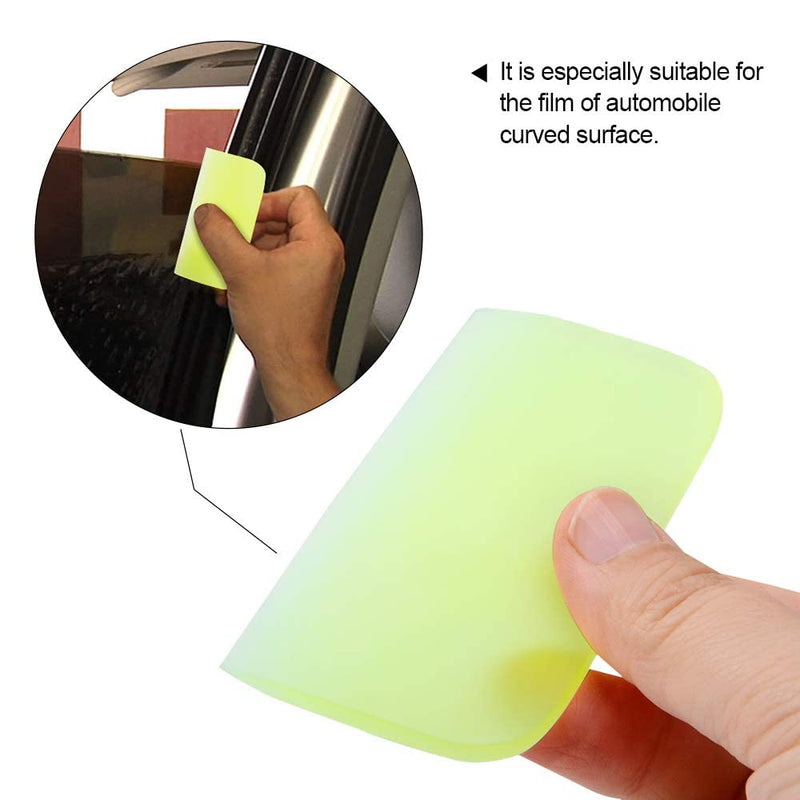 3 Pcs PPF Squeegee Soft Silicone Rubber Scraper, Anti-Scratch TPU Coating Scraper for Car Vinyl Paint Protection Film Installation, Vinyl Wrap and Window Tint Windshield Glass Cleaning Squeegee Tool 3 Colors - NewNest Australia