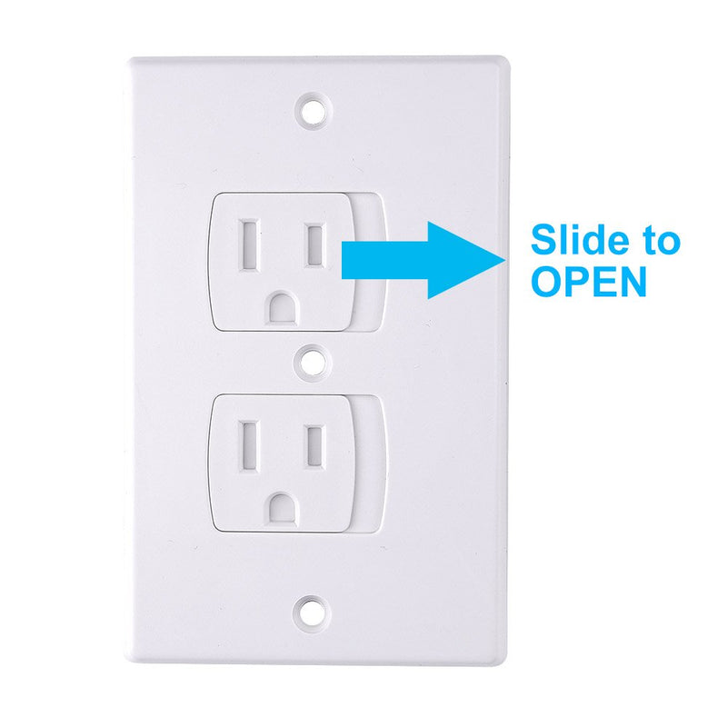 AUSTOR 12 Pack Baby Safety Wall Socket Plugs Electric Outlet Covers Baby Safety Self Closing Wall Socket Plugs Plate Alternate for Child Proofing - NewNest Australia