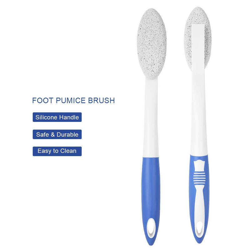 Foot Pumice Stone Brush, Long Handle For Removing Dead Skin, Cutin Foot Brush With Scrubbing Pumice Stone Foot Massager Cleaner For Wet Dry Feet Beauty Foot Care Tool - NewNest Australia