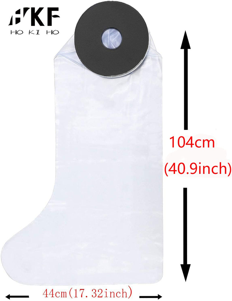 HKF HO KI HO Adult Waterproof Cast Cover Leg for Shower,Cast Protector Dressings and Injuries, Keep Cast and Bandage Dry-Adult Update Extra Large Full Leg Size-104 * 44cm 104cm-black - NewNest Australia