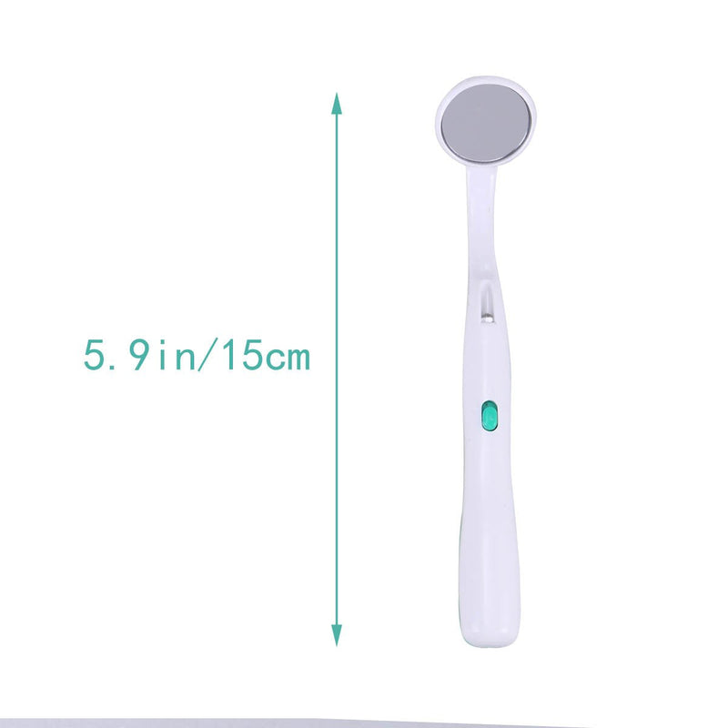 HEALIFTY 2PCS Oral Dental Mirror Mouth Tooth Inspection Mirror with Bright LED Light for Dental Care (Green and Orange) - NewNest Australia