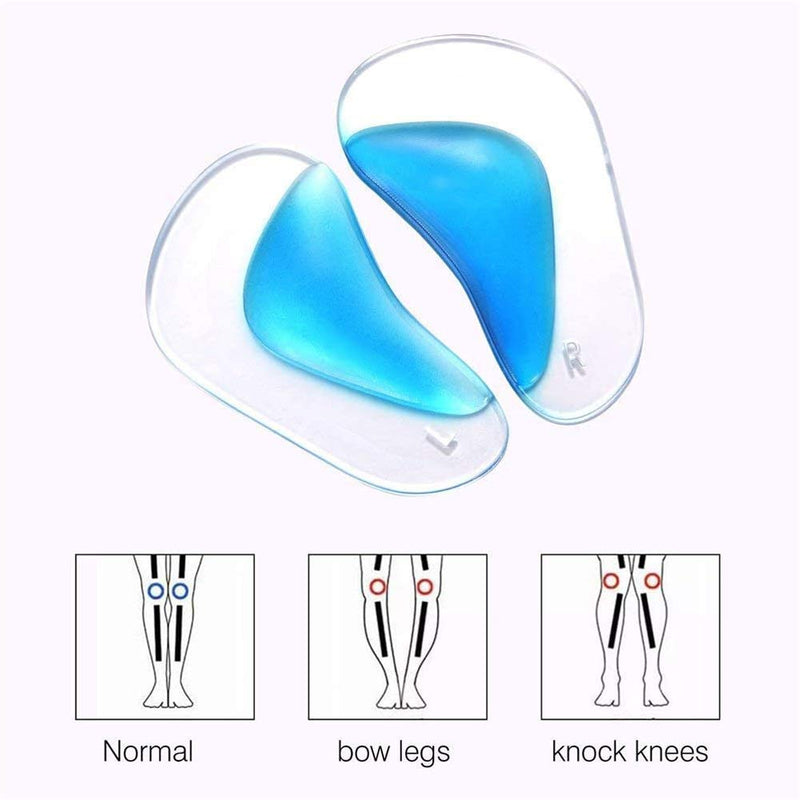 2 Pairs Gel Arch Support Insoles, Silicone Orthopedic Flat Feet Orthotic Arch Support Insoles Plantar Fasciitis Shoe Arch Support Gel High Heel Inserts Cushion Pads for Women Men (Blue) - NewNest Australia