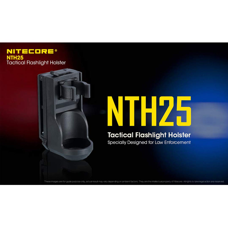 NITECORE NTH25 Rotary Flashlight Holster with Adjustable Belt Clip with LumenTac Keychain Light - NewNest Australia