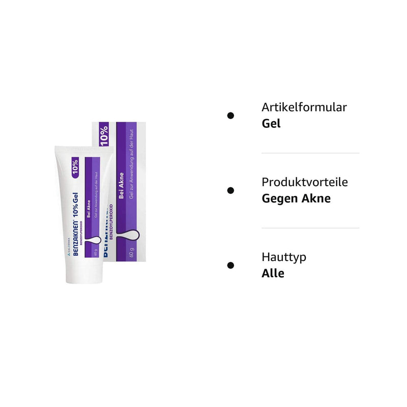 Benzaknen 10% gel, 60 g - NewNest Australia
