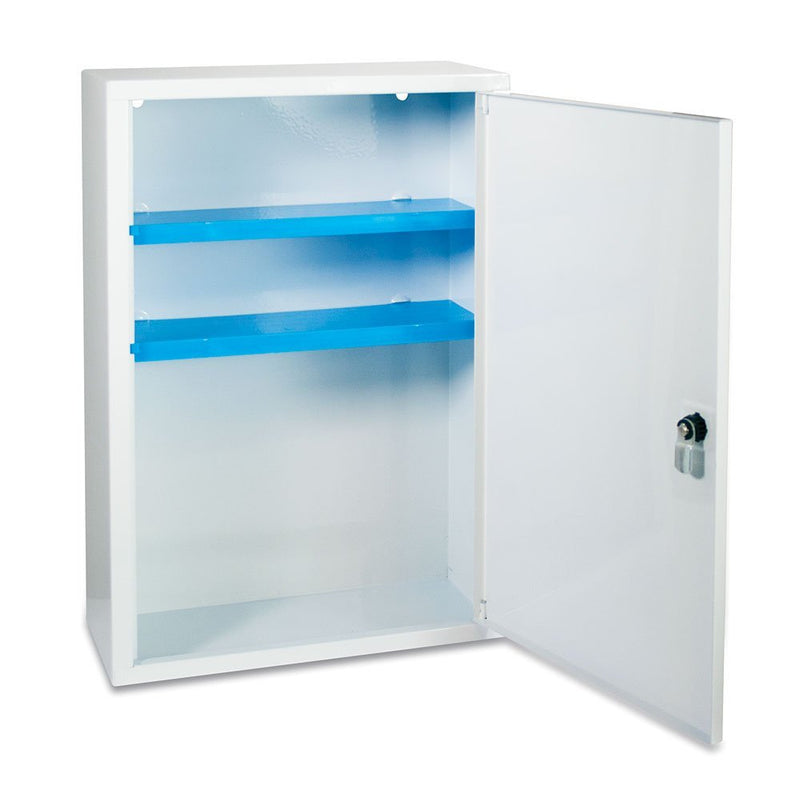 Reliance Medical White Sofia Metal Wall First Aid Emergency Cabinet. Wall Mounted Medical Cabinet To Store Supplies In 3 Spacious compartment - Contains Security Lock. Supplied With a Set of 2 Keys. - NewNest Australia