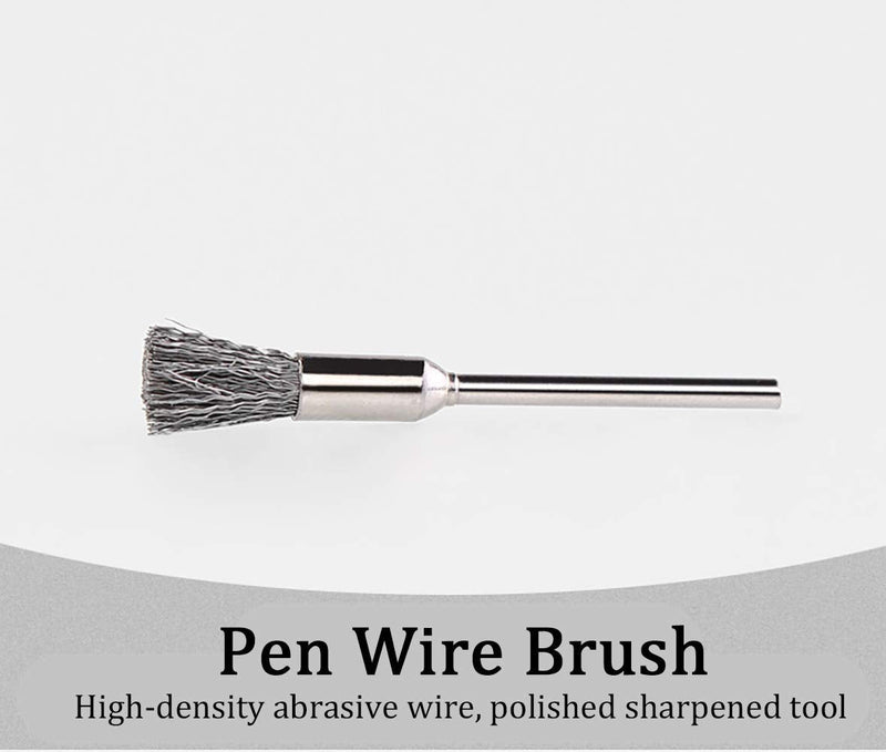 45 Pieces Stainless Steel Wire Brushes Wheel Cup Pen Brush Set Polishing Attachment Kit for Dremel Grinder Rotary Tools (Silver) 45Pcs Silver - NewNest Australia