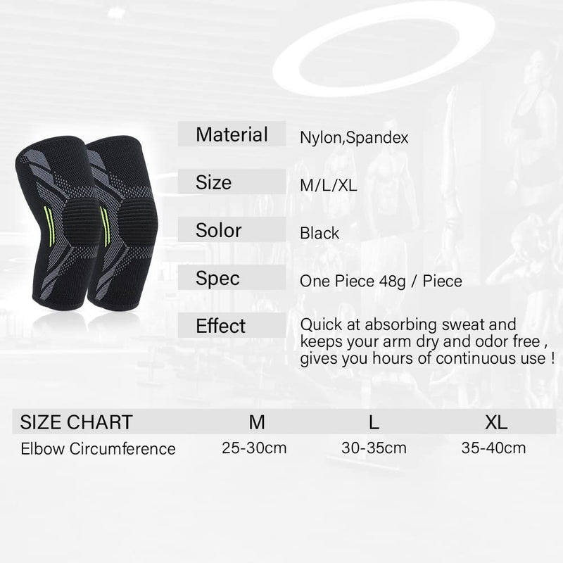 Tofbs 1 Pair Elbow Brace, Elbow Support For Men Women, Elastic Compression Elbow For Tennis Elbow, Golfer'S Elbow, Weightlifting, Bodybuilding, Arthritis, Tendonitis (L) - NewNest Australia