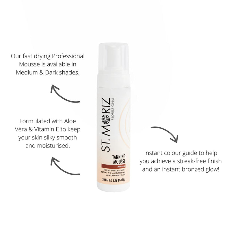 St. Moriz Professional Develop Medium Tanning Mousse, 200ml - NewNest Australia