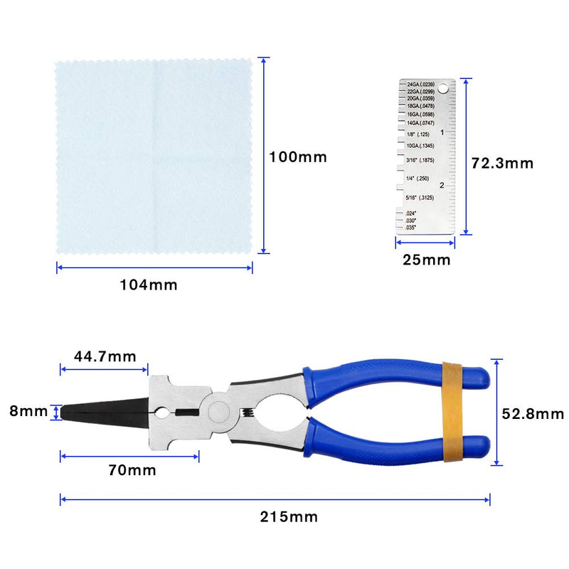 SPEEDWOX MIG Welding Pliers Set Stainless Steel Metal Sheet Thickness Gauge Welding Tools Set A - NewNest Australia