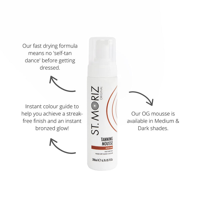 St. Moriz Professional Develop Tanning Mousse Medium, 200ml 200 ml (Pack of 1) - NewNest Australia