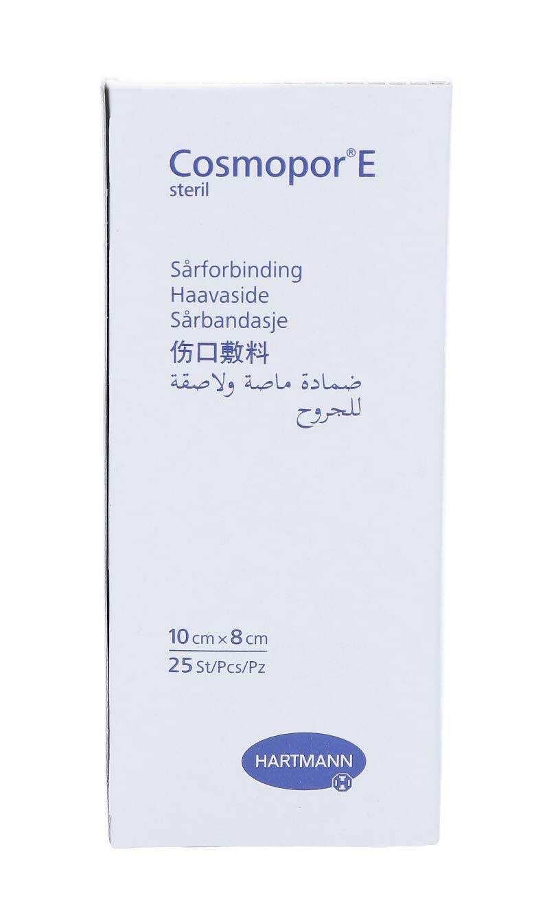 Cosmopore E Wound Dressings Fleece 10 x 8 cm Sterile Pack of 25 - NewNest Australia