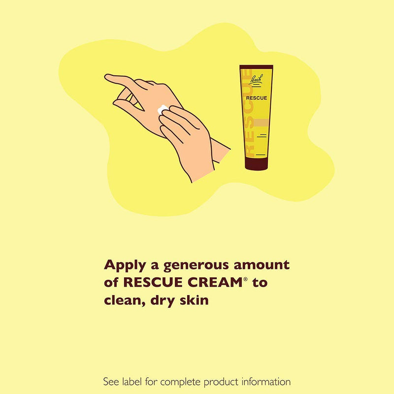 Bach RESCUE Cream, Hydrating Skincare for Hands, Body and Face, Shea Butter, Homeopathic Flower Remedy, Fragrance-Free, Paraben-Free, 30g - NewNest Australia