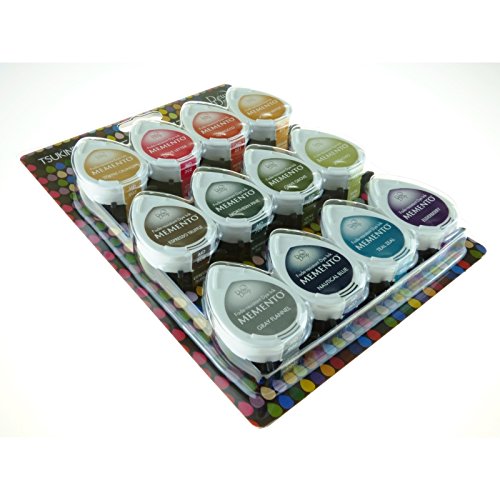Tsukineko MD012300 Memento Dew Drops Fade Resistant 12-Piece Dye Inkpads Assortment, Snow Cones - NewNest Australia