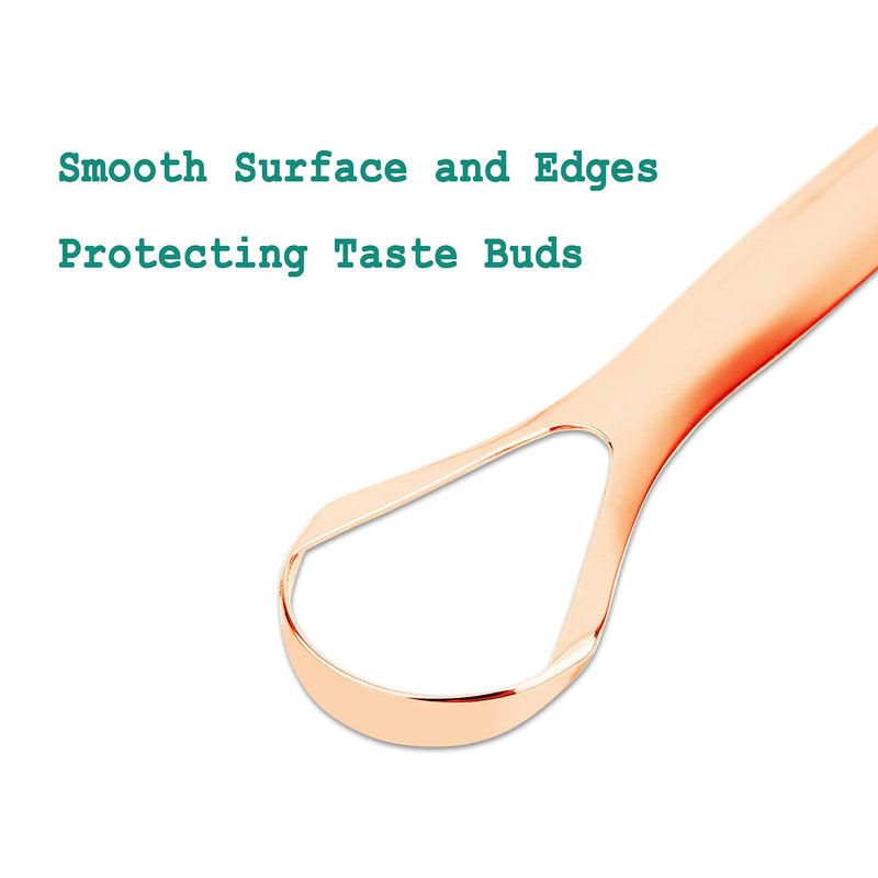 Copper Tongue Scrapers for Adults(2 Pack) with Travel Case, Cure Bad Breath (Medical Grade), Stainless Steel Tongue Cleaners, 100% BPA Free Metal Tongue Scrapers Fresher Breath in Seconds.by RONAVO - NewNest Australia