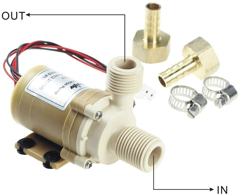 bayite BYT-7A006 DC 12V Solar Hot Water Heater Circulation Pump Low Noise 3M Discharge Head 2.1GPM - NewNest Australia