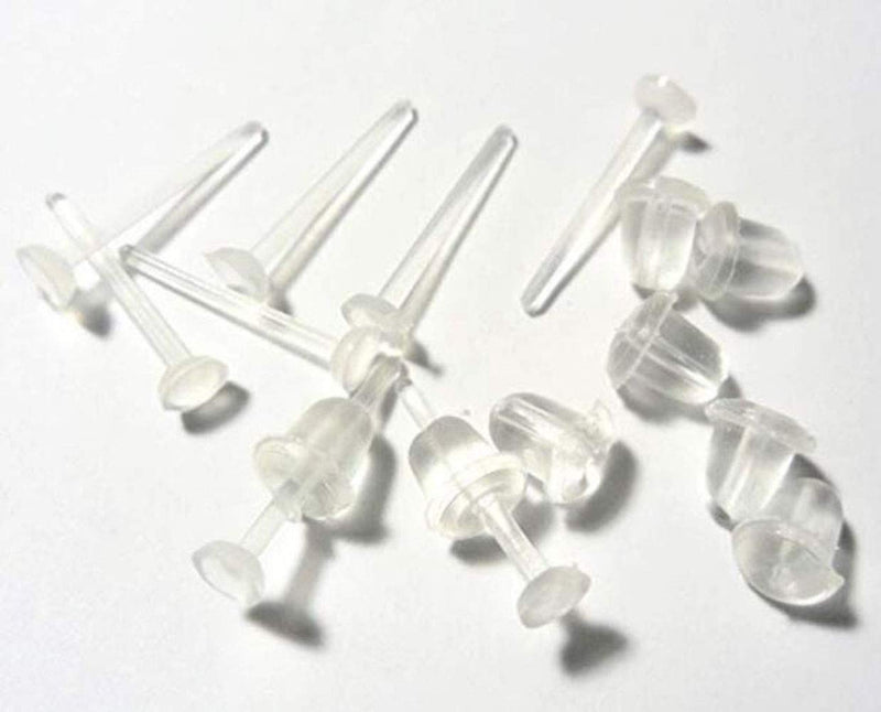 YOYOSTORE 3mm Invisible Plastic Earrings Blank Pins Stud Tiny Head Findings DIY Supplies (100 pieces/50 Pairs) - NewNest Australia
