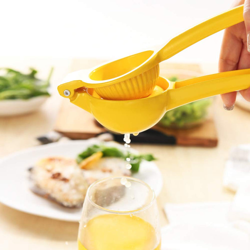 NewNest Australia - Manual Juicer Citrus Lemon Squeezer,Fruit Juicer Lime Press Metal,Professional Hand Juicer Kitchen Tool(yellow） yellow 