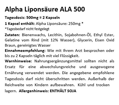 Alpha lipoic acid ALA 450 SOFTGEL capsules of 250 mg antioxidants - BEST AVAILABILITY IN THE BODY because SOFTGEL capsules and NEW COMPOSITION - WITHOUT MAGNESIUM STEARATE! - NewNest Australia
