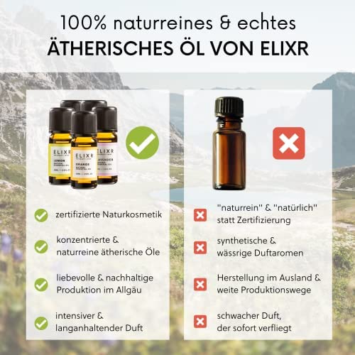 Elixr Essential Oil Set With Lemon Oil, Blood Orange Oil & Lavender Oil - 100% Natural Fragrance Oil Made From Gently Pressed Fruits & Lavender Flowers - Certified Natural Cosmetics From Germany (25 - NewNest Australia