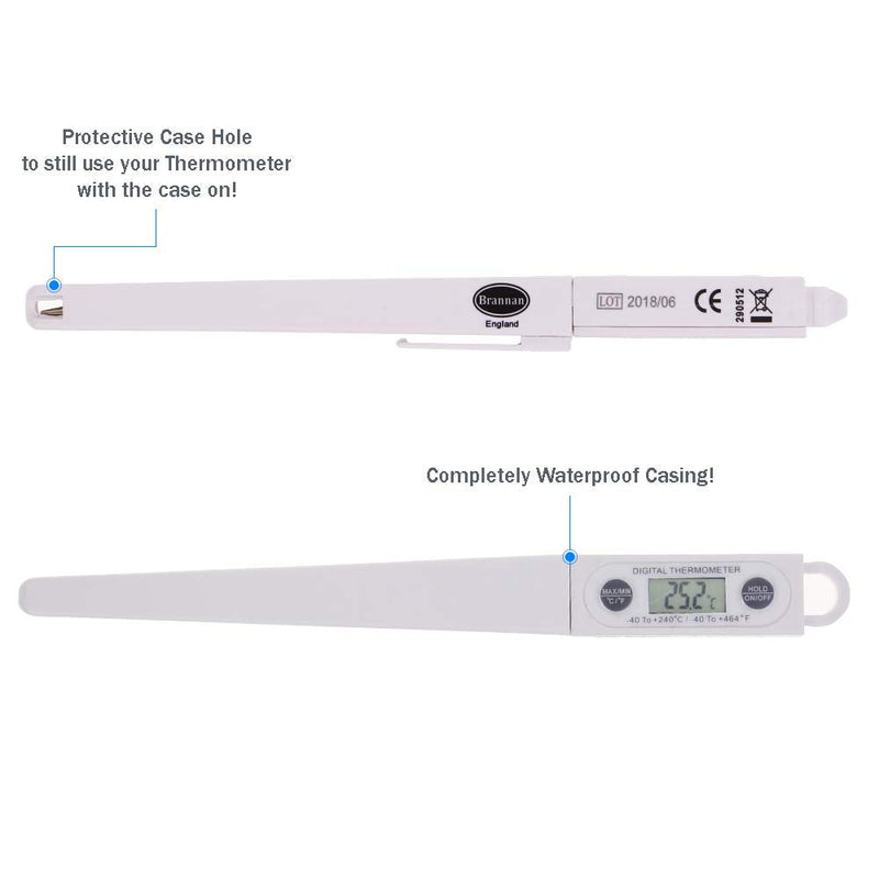 Brannan Instant Read Meat Thermometer Digital Probe - Waterproof Thermometer for Fast Temperature Monitoring - Ideal Temperature Probe for use as a Meat Thermometer - NewNest Australia