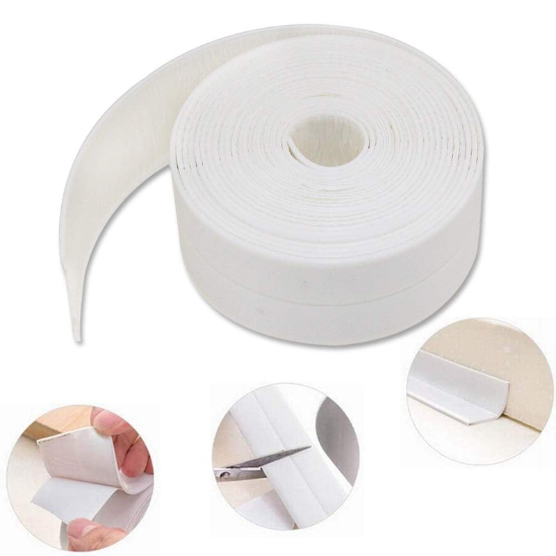 Caulk Strip PE Self Adhesive Tape for Bathtub Bathroom Shower Toilet Kitchen and Wall Sealing 1-1/2" x 11' - NewNest Australia