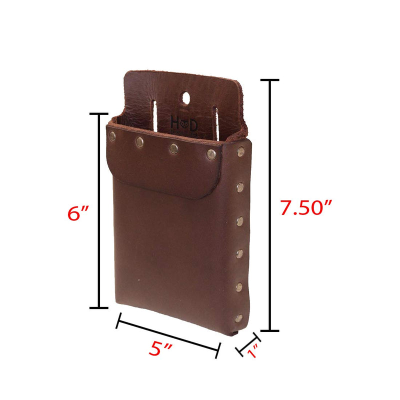 Hide & Drink, Leather Riveted Squared Tool Pouch, Holder, Case Organizer, Heavy Duty, Accessories, Handmade Includes 101 Year Warranty :: Bourbon Brown - NewNest Australia