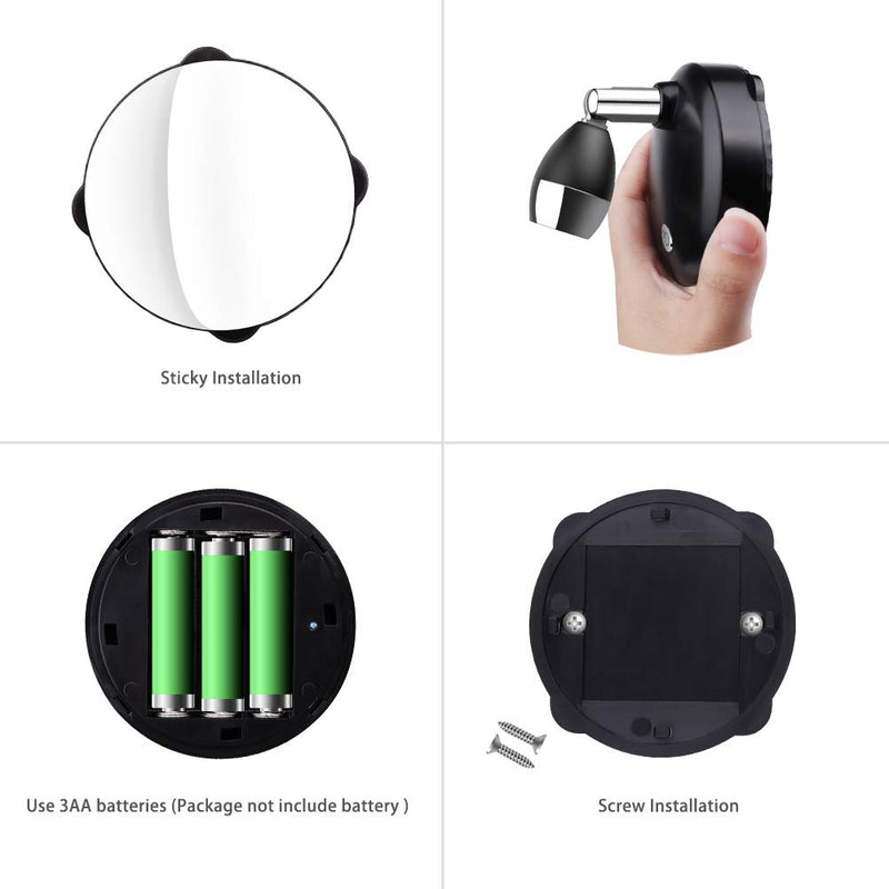 LEASTYLE Wireless Spotlight Battery Operated Spot Light Up Lights Indoor Mini Accent Lights Dimmable Art Lights LED Spotlights with Remote Stick on Anywhere Rotatable Wall Light ( RGB 2 Pack ) - NewNest Australia