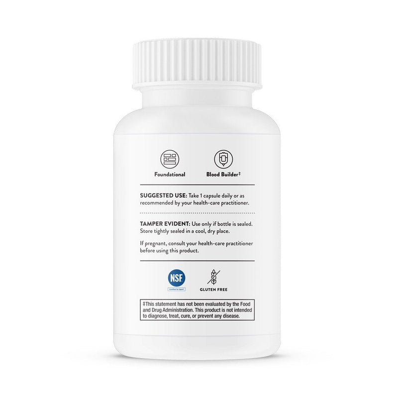 Thorne Research - Iron Bisglycinate - 25 mg Iron Supplement for Enhanced Absorption Without Gastrointestinal Side Effects - 60 Capsules - NewNest Australia