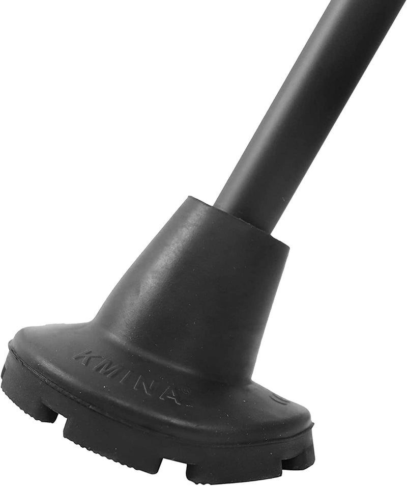 KMINA - Crutch Rubber Feet 19 mm, 18 mm and 17 mm (x2 Units) 3/4", Walking Stick Rubber Tips, Ferrules for Walking Sticks, Rubber Feet for Crutches, Crutch Feet Black - Made in Europe 2 units - NewNest Australia
