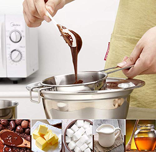 Double Boiler Chocolate Melting Pot,304 Stainless Steel Candle Making Kit, Stainless Steel Double Boiler Pot for Melting Chocolate, Candy and Candle Making (34oz)… 1000ML - NewNest Australia