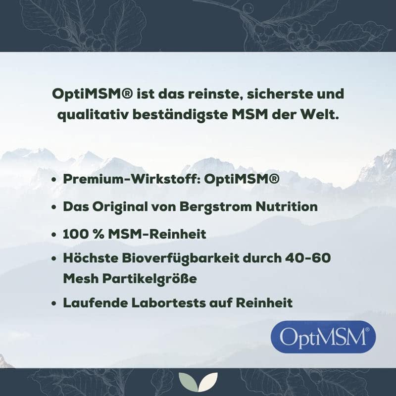 MSM 500 mg per capsule | 240 capsules | High dosage | Organic Sulfur | With branded raw material OptiMSM® with particularly good bioavailability | Vegan | 100% ecological paper packaging - NewNest Australia