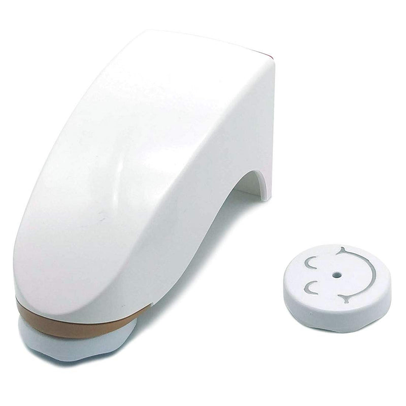 SUPIA Magnetic Soap Dish Container Dispenser Wall Attachment Adhesion Soap Holder with Happy Face, Round Disc 2Pcs (White) - NewNest Australia