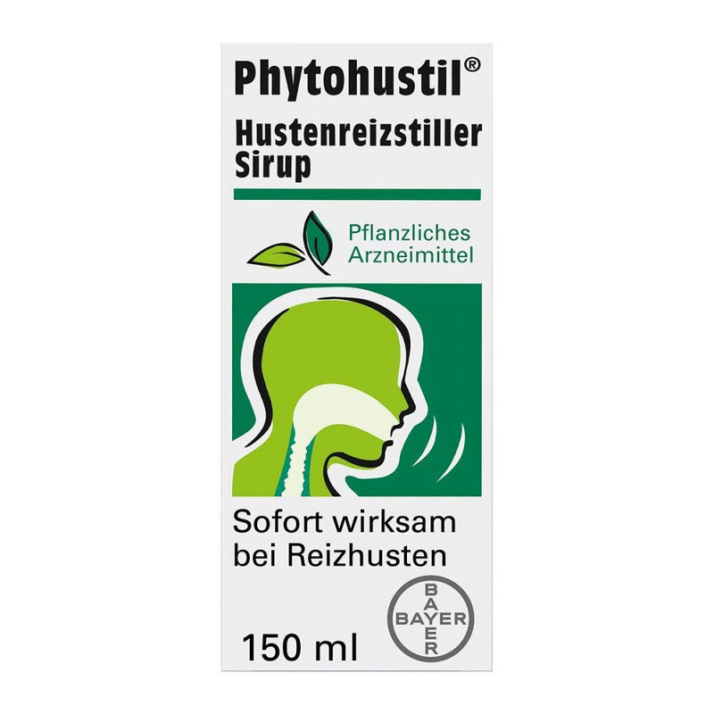 Phytohustil cough suppressant syrup, the herbal immediate aid for dry coughs, anti-inflammatory and regenerating, 150 ml - NewNest Australia