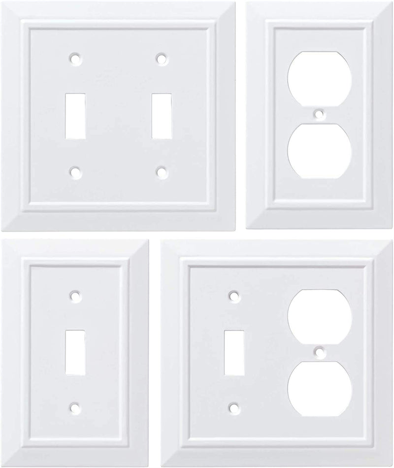 Franklin Brass W35241V-PW-C Classic Architecture Single Switch Wall Plate/Switch Plate/Cover, White, 3-Pack - NewNest Australia