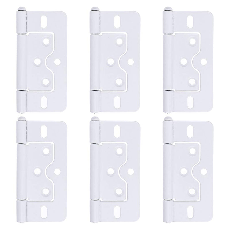LICTOP 3 Inches Non-Mortise Door Hinges Pure white Butterfly Door Hinges 6pcs - NewNest Australia