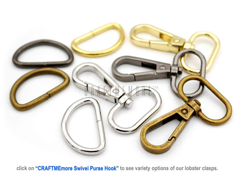 CRAFTMEMORE 2 Sets 1" Swivel Snap Hooks Lobster Clasp Push Gate Fashion Clips with 1" D Rings Bag Craft Accessories FSD2 (Gold, 1 Inch) Gold - NewNest Australia