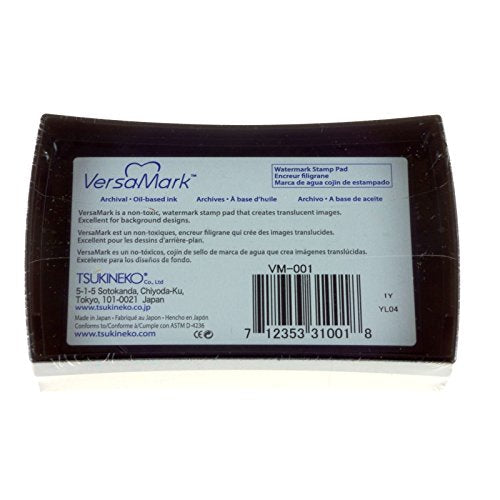 Tsukineko VM000001 Full-Size VersaMark Pigment Inkpad, 3-Inch X 2-Inch, Clear 1 - NewNest Australia
