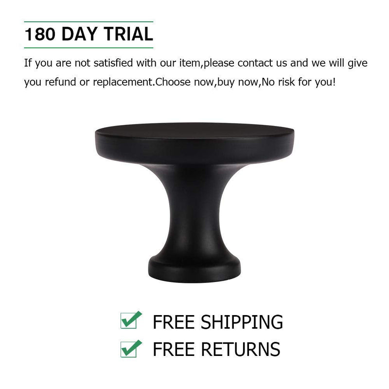 homdiy Cabinet Knobs Black Drawer Knobs Modern Cabinet Door Knobs 5Pack- HDLS9189BK Modern Drawer Dresser Knobs Single Hole Cupboard Knobs Round Knobs for Kitchen Cabinets 5 - NewNest Australia
