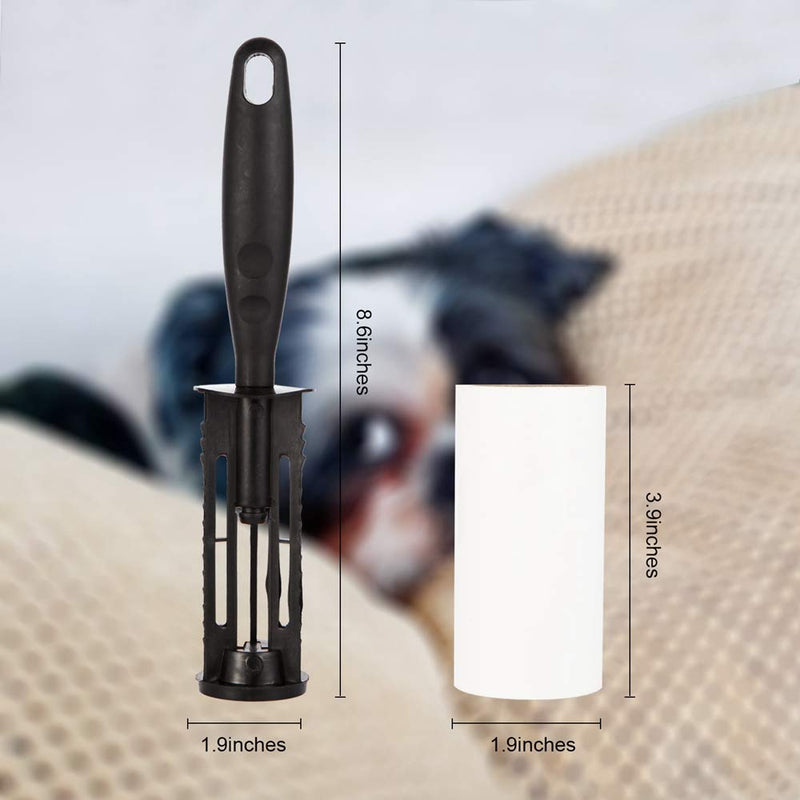 COMMEMA Lint Rollers for Pet Hair Extra Sticky, Pet Hair Remover, Lint Remover, Lint Roller Set Brush for Dog & Cat Hair Removal, Clothes, Furniture, 2 Handles with 4 Refills, 240 Total Sheets - NewNest Australia