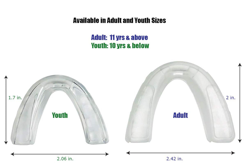 COOLLO SPORTS Boil and Bite Mouth Guard (Youth & Adult) SA Custom Fit Sport Mouthpiece for Basketball, karate, martial arts, wrestling, MMA (Free Case Included!) Youth - Ages 10 & Below 2-pack - NewNest Australia