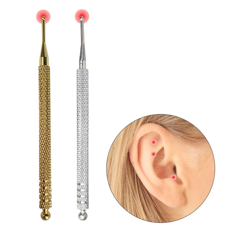 Acupuncture Pen, 2 Pieces Acupressure Pen, Massage Pen, Acupuncture Sticks, Acupressure Pen, Meridian Pen Acupressure Rod, Acupuncture Sticks, Acupressure Pen 2/5 Mm, Length 10 Cm Ball Diameter 2/5 Mm - NewNest Australia