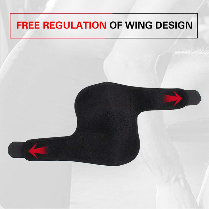 Hually Elbow Support, Adjustable Neoprene Elbow Support Brace with Dual-Spring Stabiliser, Elbow Strap for Golfers Elbow, Tennis Elbow, Arthritis, Sports Injury Pain Relief and Provides Support - NewNest Australia