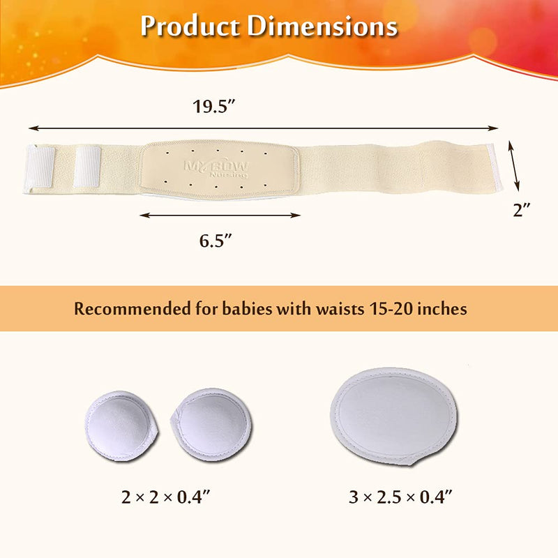 Umbilical Hernia Belt Baby Belly Button Band Newborn Cover Infant Tummy Wrap Umbilical Cord Belt Baby Support Truss Child Adjustable Belly Band Abdominal Navel Colic Relief (Medium) - NewNest Australia