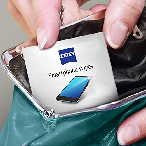 ZEISS smartphone cleaning cloths, alcohol-free, 60 pieces for safe and effective cleaning of optical surfaces - each cloth individually packaged - ideal for on the go or when traveling 60 pieces (pack of 1) - NewNest Australia