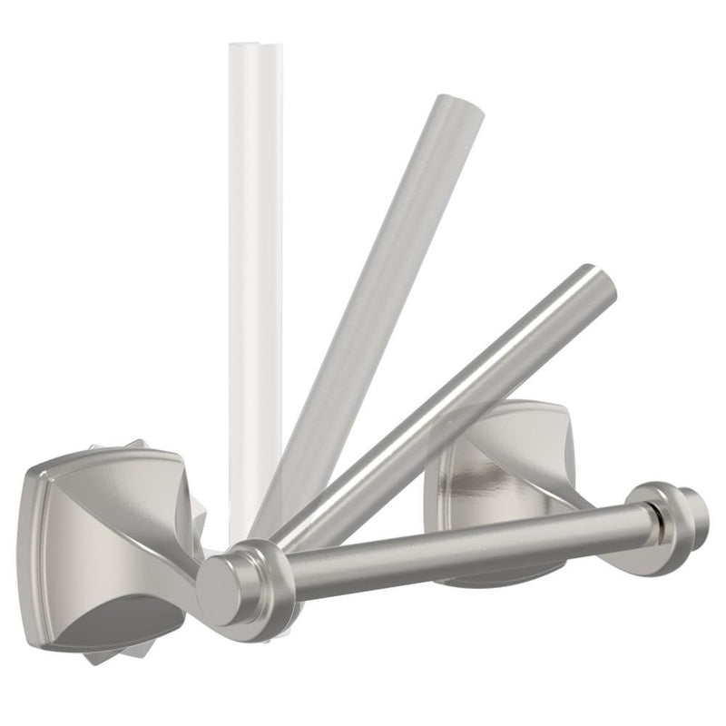 Delta Amaya Pivoting Double Post Toilet Paper Holder in Satin Nickel - AMA50-SN - NewNest Australia